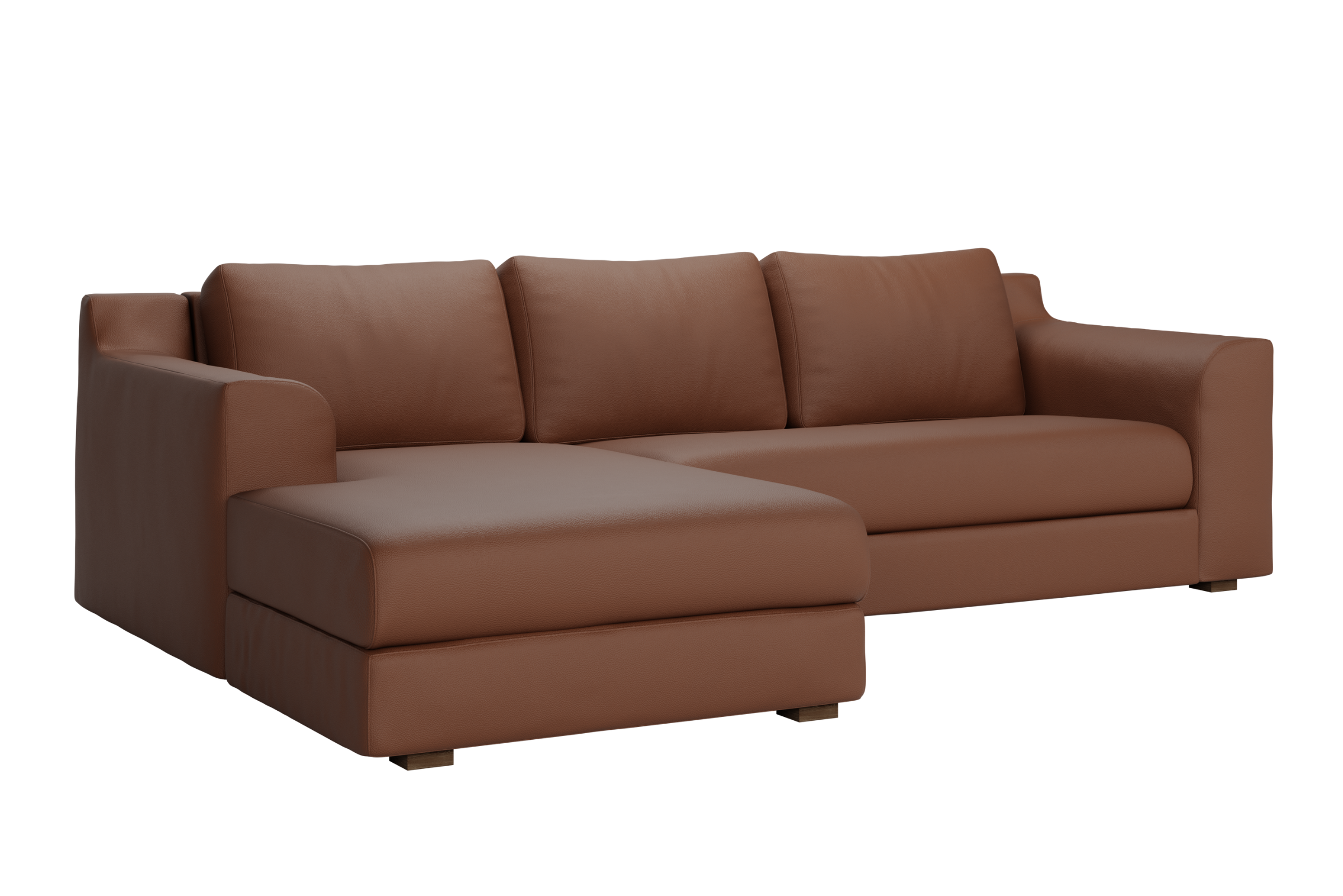Mara Sectional in Cactus Leather